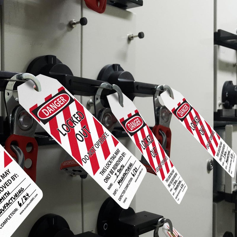 AccuformNMC 250 Lockout Tags by-The-Roll, Danger Locked Out Do Not Operate, US Made OSHA Compliant Tags, Waterproof PF-Cardstock, Resists Tears, 6.25"x3", TAR416 - Image 5